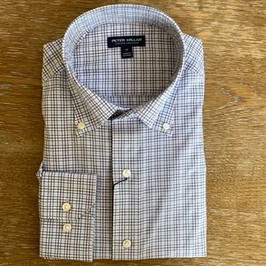 Peter Millar Medium Tailored Fit Button Down Shirt. NWT